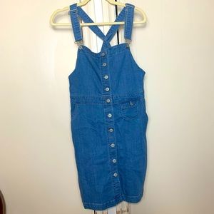 Gap denim overall dress